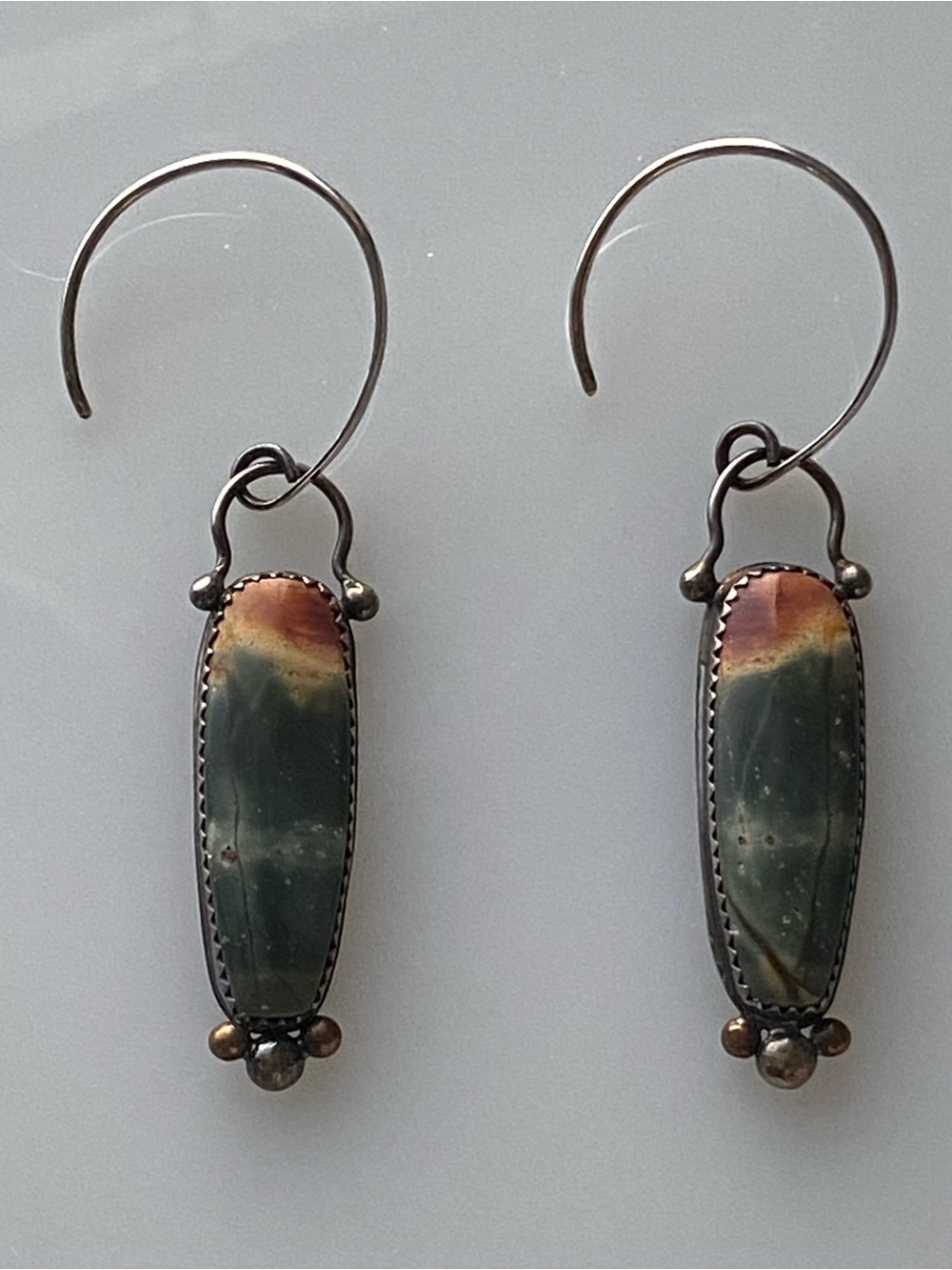 Sterling & Cherry Creek Jasper Earrings